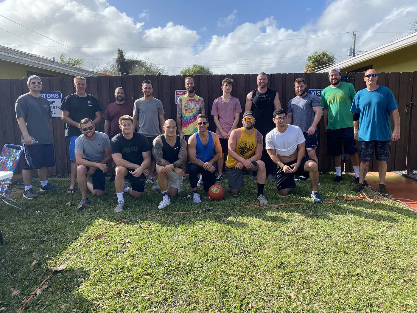 Group of men in Delray Beach enjoying sober-friendly living activities at Healing Properties sober living home